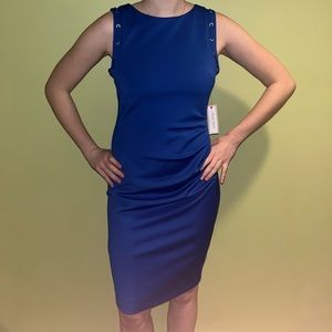Bisou Bisou royal blue mini dress